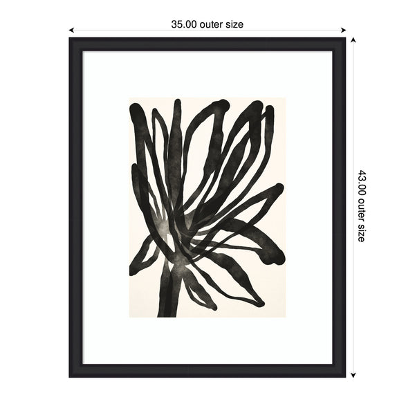 Kate & Laurel Framed Art Dark Floral By Alicia Bock