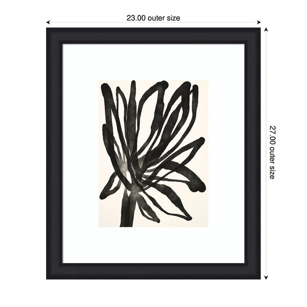 Kate & Laurel Framed Art Dark Floral By Alicia Bock