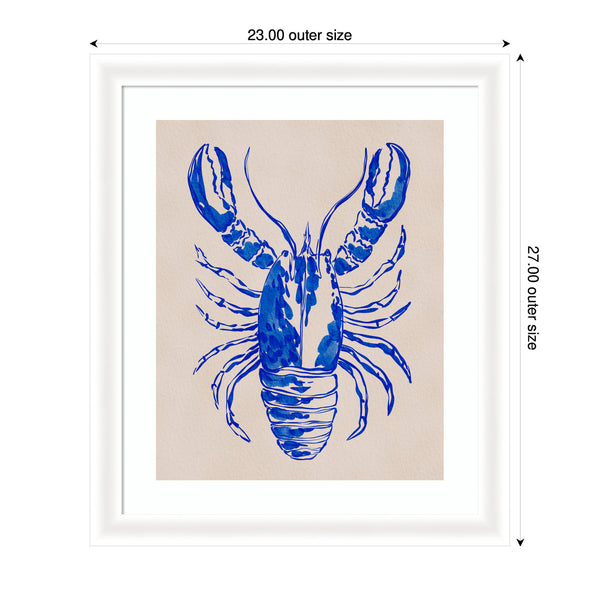 Kate & Laurel Framed Art Lobster By Nikita Jariwala