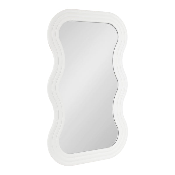 kate & laurel Fripp Wavy Wall Mirror Wood