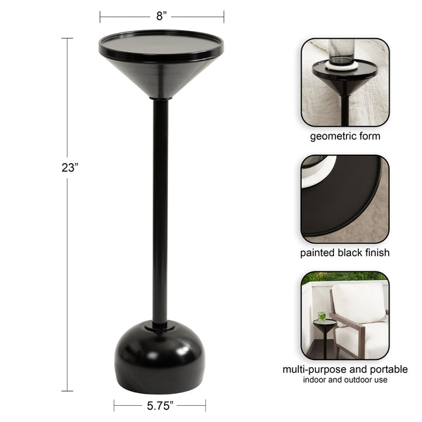 Kate & Laurel Frisk Metal Outdoor Drink Table