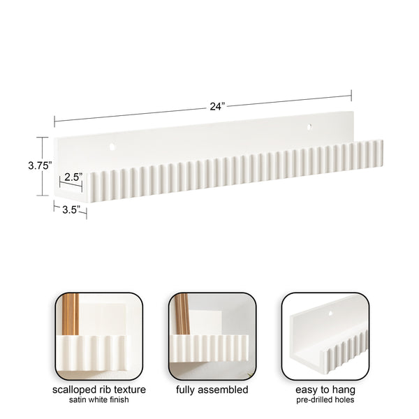 Kate & Laurel Furrow Ledge Shelf Set