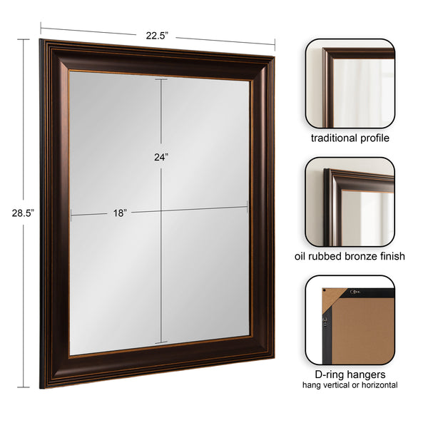 Kate & Laurel Galiano Rectangle Bathroom Wall Mirror