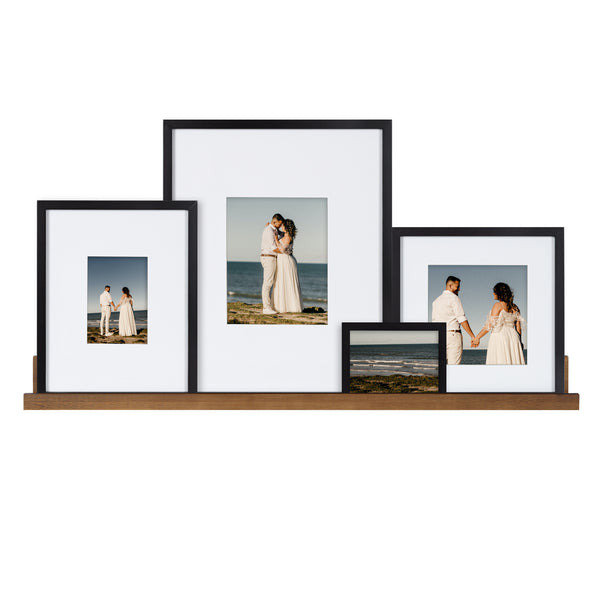 kate & laurel Gallery Wall Shelf with Frames Set