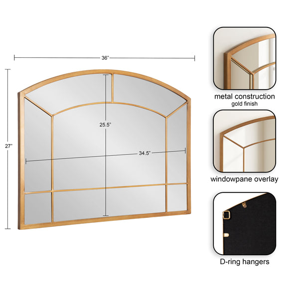 Kate & Laurel Gervais Arch Wall Mirror