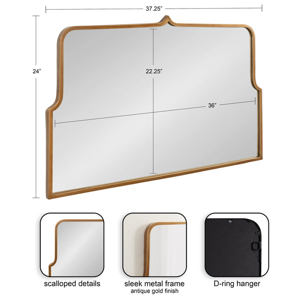 Kate & Laurel Gezella Scallop Arched Wall Mirror