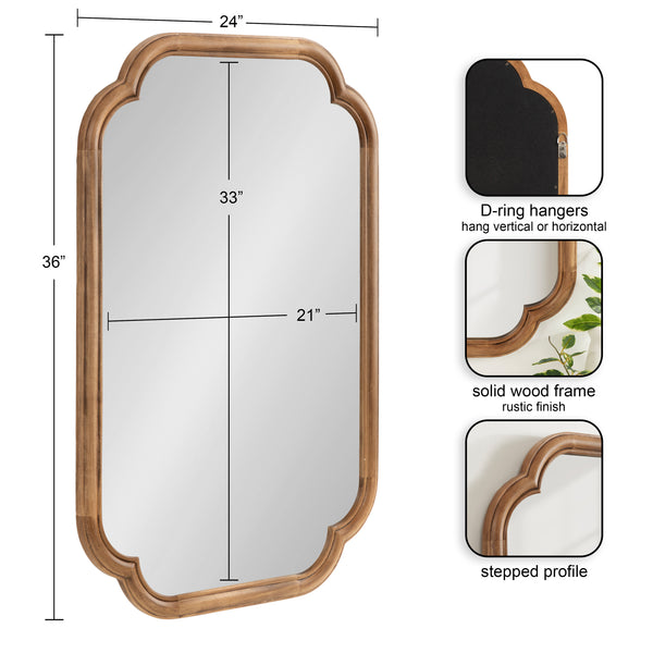 Kate & Laurel Glenby Scallop Wall Mirror