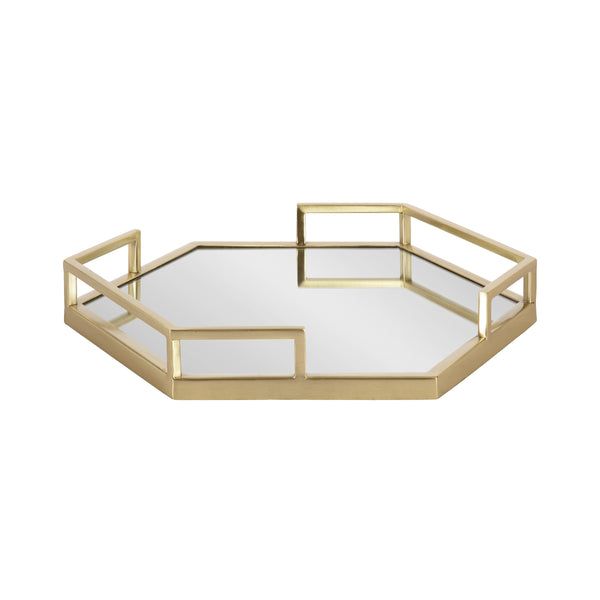 kate & laurel Gohana Hexagon Metal Tray