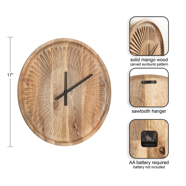 Kate & Laurel Grear Round Wall Clock