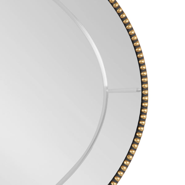 Kate & Laurel Gwendolyn Beaded Oval Wall Mirror