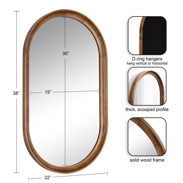 Kate & Laurel Hatherleigh Capsule Wall Mirror