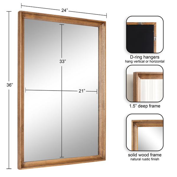Kate & Laurel Hatherleigh Rectangle Wall Mirror