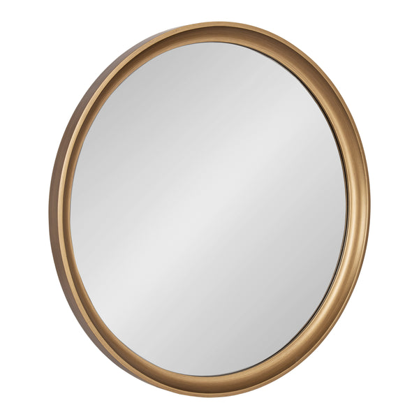 Kate & Laurel Hatherleigh Round Wood Wall Mirror