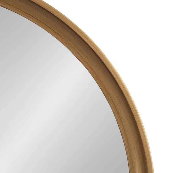Kate & Laurel Hatherleigh Round Wood Wall Mirror