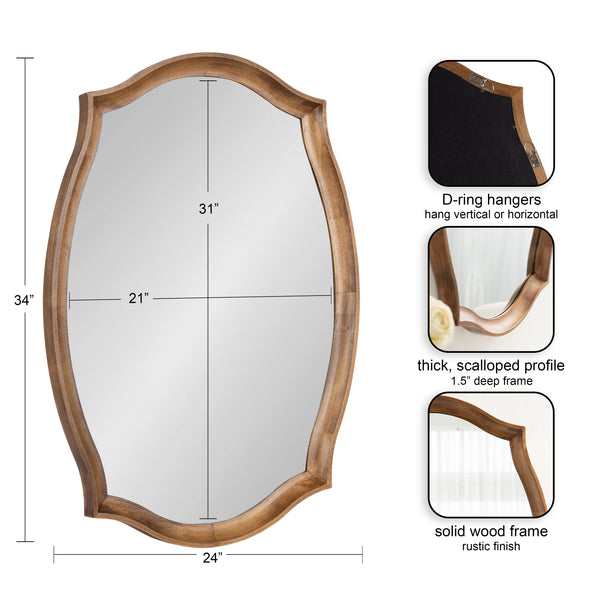 Kate & Laurel Hatherleigh Scallop Wall Mirror