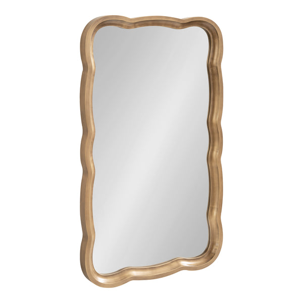kate & laurel Hatherleigh Scallop Wood Wall Mirror