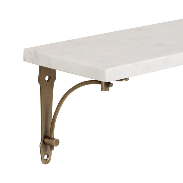 Kate & Laurel Hatley Marble Wall Shelf