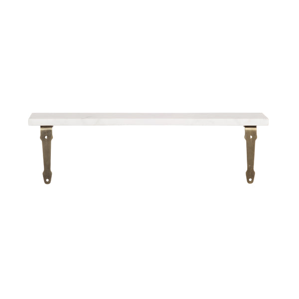 Kate & Laurel Hatley Marble Wall Shelf