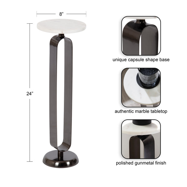 Kate & Laurel Helio Glam Drink Table