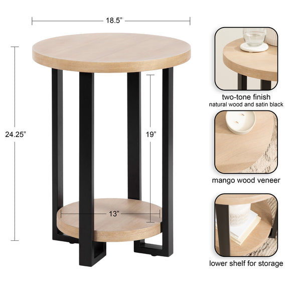 Kate & Laurel Hendricks Round Side Table
