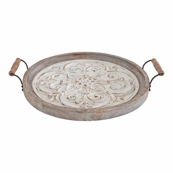Kate & Laurel Hillrose Wood Decorative Tray