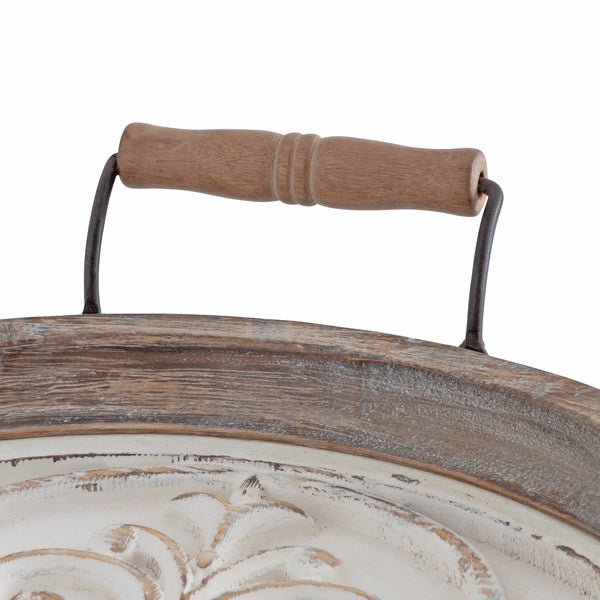 Kate & Laurel Hillrose Wood Decorative Tray