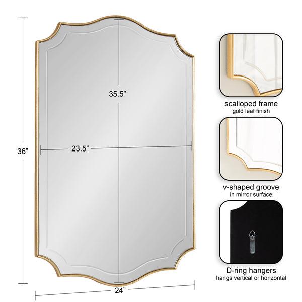 Kate & Laurel Hollyn Decorative Framed Wall Mirror