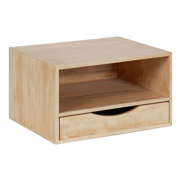 kate & laurel Hutton Floating Wall Shelf with Drawer