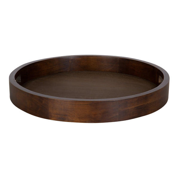 Kate & Laurel Hutton Round Wood Tray