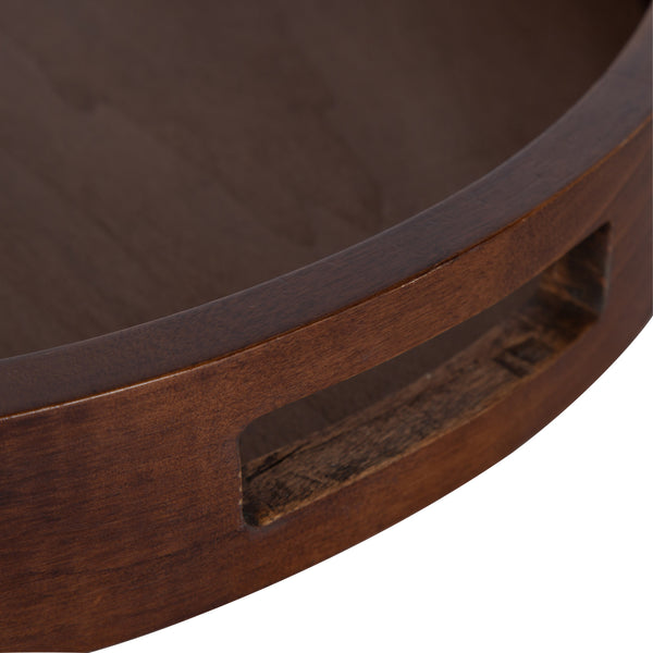 Kate & Laurel Hutton Round Wood Tray