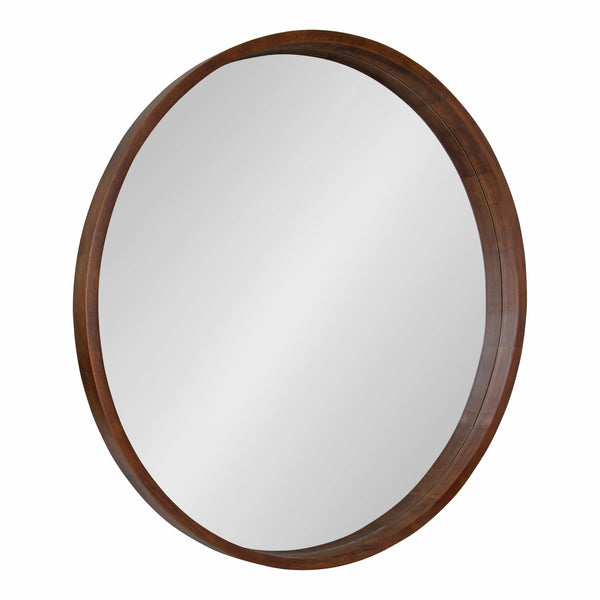 Kate & Laurel Hutton Round Wood Wall Mirror