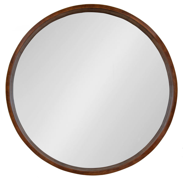 Kate & Laurel Hutton Round Wood Wall Mirror