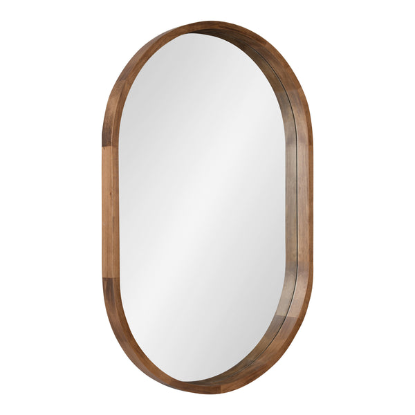 kate & laurel Hutton Wood Framed Capsule Mirror