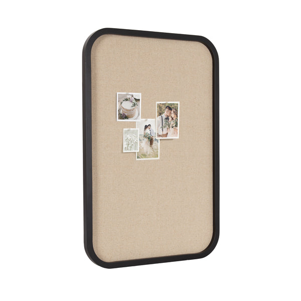 Kate & Laurel Hutton Wood Framed Fabric Pinboard