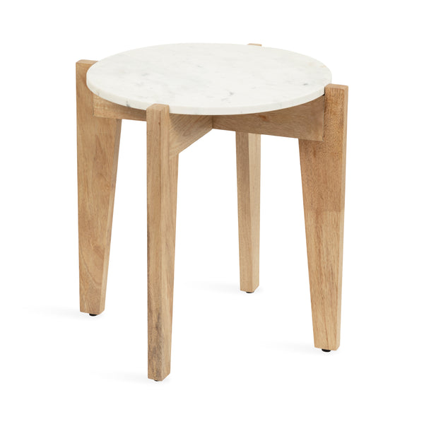 Kate & Laurel Icelyn Marble Side Table
