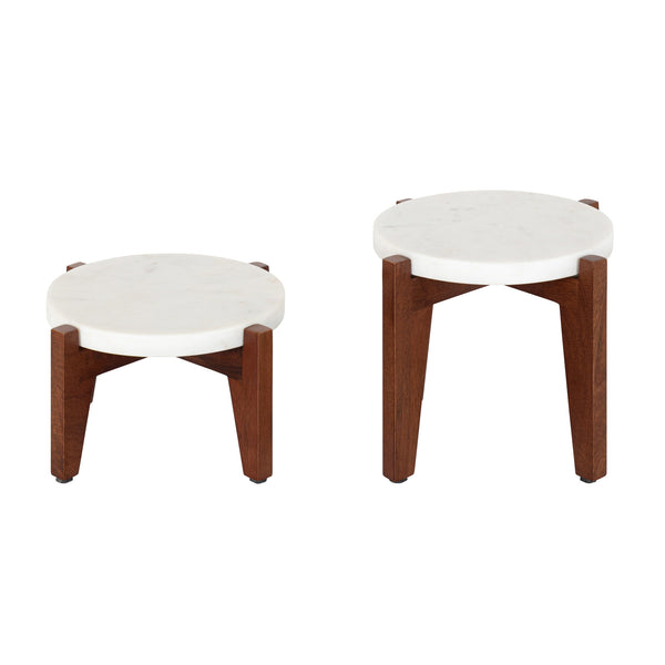 Kate & Laurel Icelyn Round Plant Stand Set