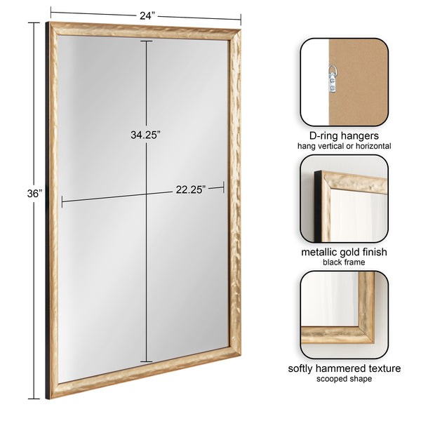 Kate & Laurel Illiona Rectangle Wall Mirror