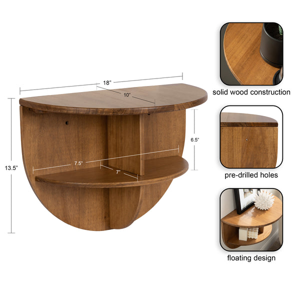 Kate & Laurel Jalla Wood Floating Side Table
