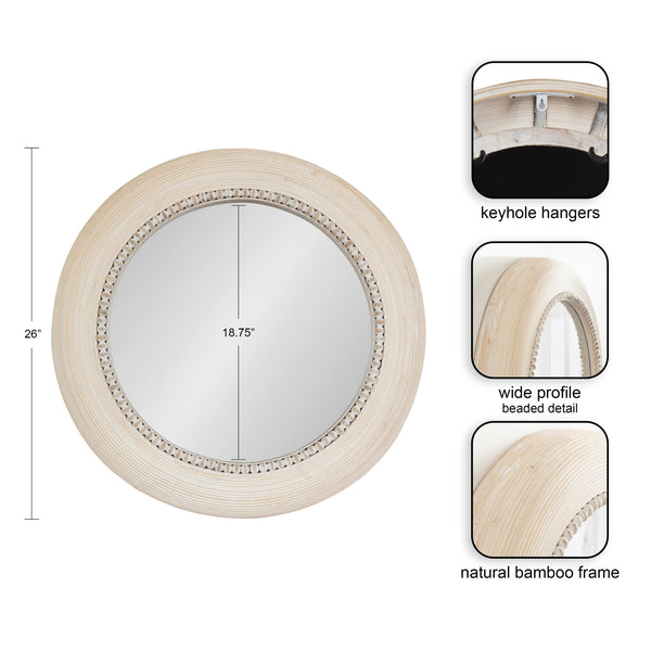 Kate & Laurel Jonesport Round Wall Mirror