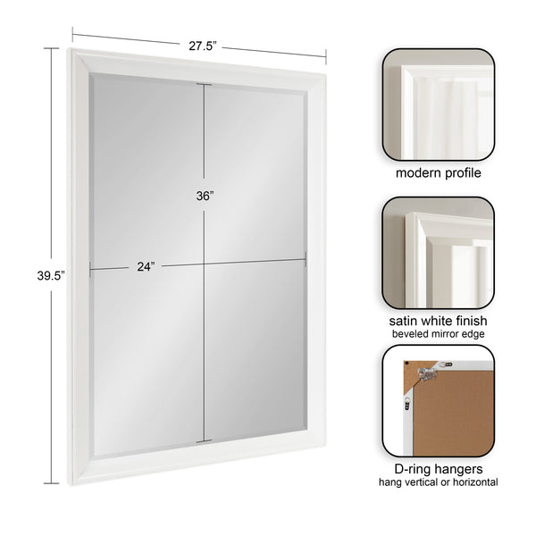 Kate & Laurel Kalla Rectangle Bathroom Wall Mirror