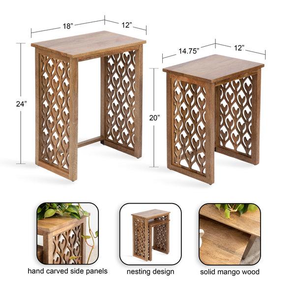 Kate & Laurel Karni Wooden Nesting Tables