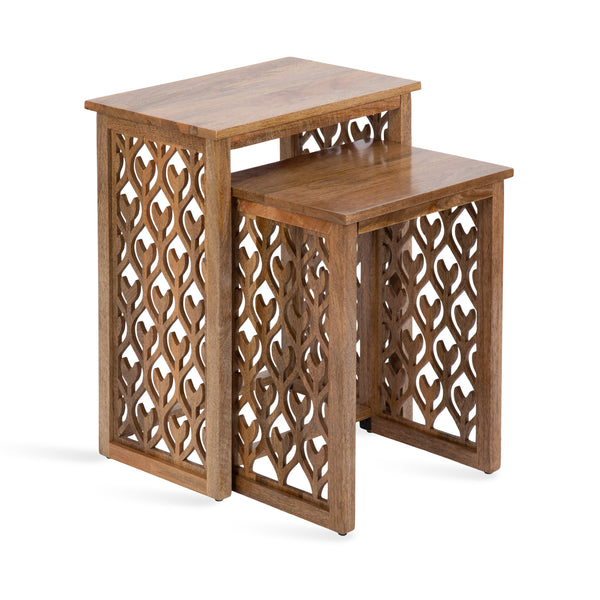 kate & laurel Karni Wooden Nesting Tables
