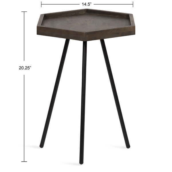 Kate & Laurel Kashvi Hexagon Side Table