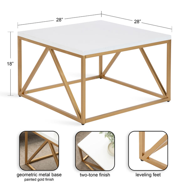 Kate & Laurel Kaya Wood And Metal Coffee Table