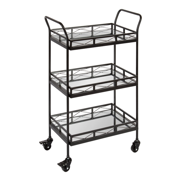 Kate & Laurel Ketia Metal Tray Bar Cart