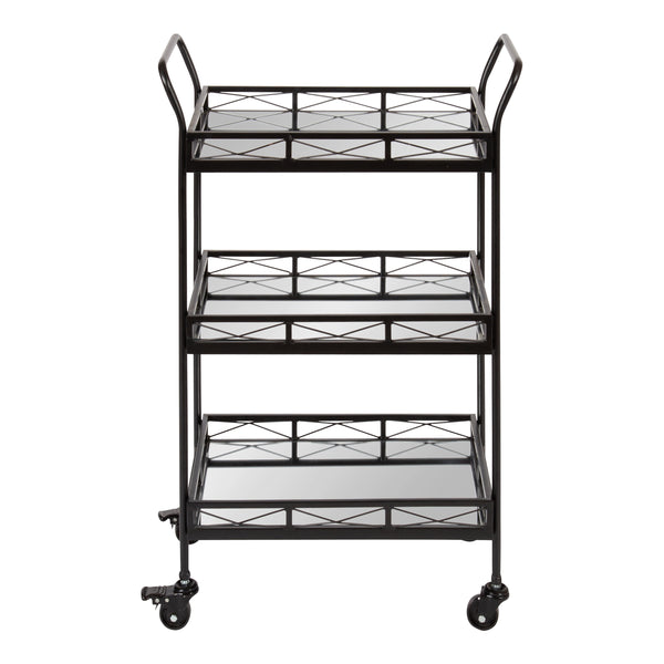 Kate & Laurel Ketia Metal Tray Bar Cart