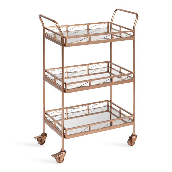 kate & laurel Ketia Metal Tray Bar Cart