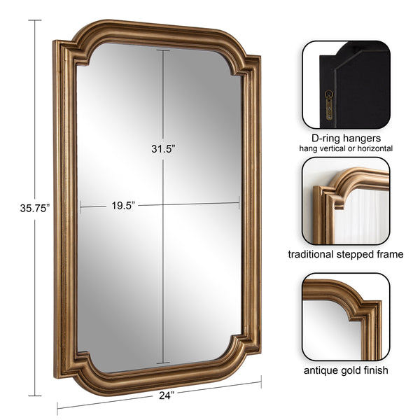 Kate & Laurel Kinsman Scallop Mirror