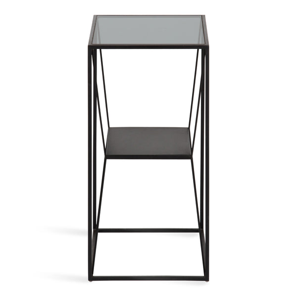 Kate & Laurel Knight Metal Glass Side Table