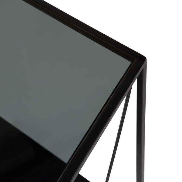 Kate & Laurel Knight Metal Glass Side Table